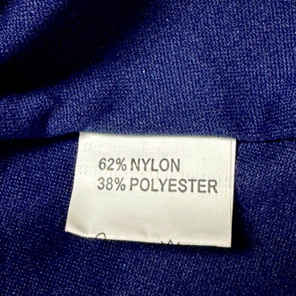 Tenki Elegant Navy Blue Sleeveless Dress White Beading Lined size S - Picture 11 of 11